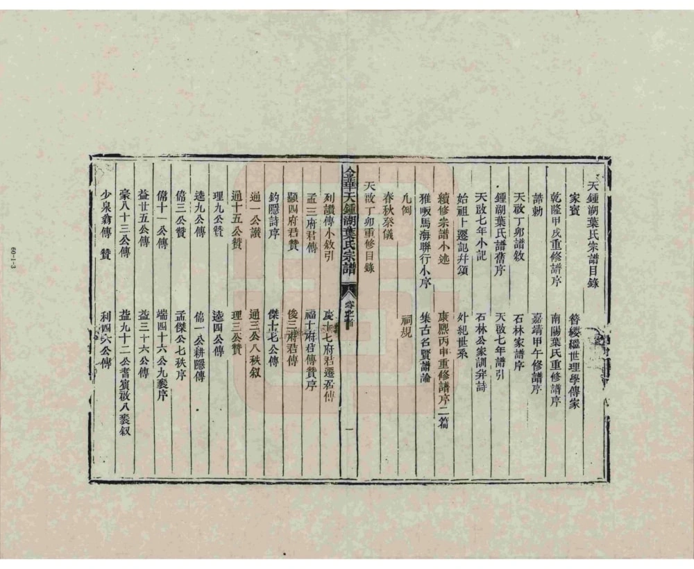 图片[1]-浙江金华天钟湖叶氏宗谱电子版PDF下载-中华家谱网