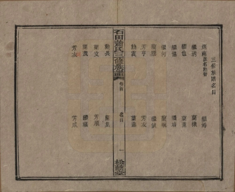 图片[4]-湖南湘乡石田萧(肖)氏三修族谱（松荫堂）电子版PDF下载-中华家谱网