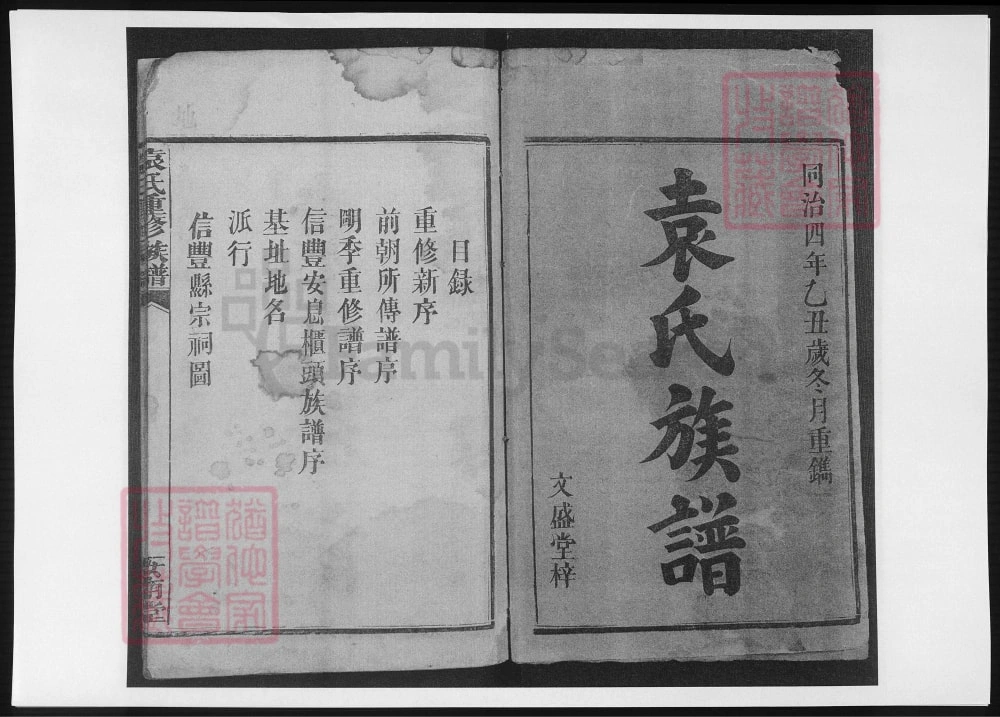 图片[1]-江西赣州信丰县袁氏重修族谱（汝南堂）电子版PDF下载-中华家谱网