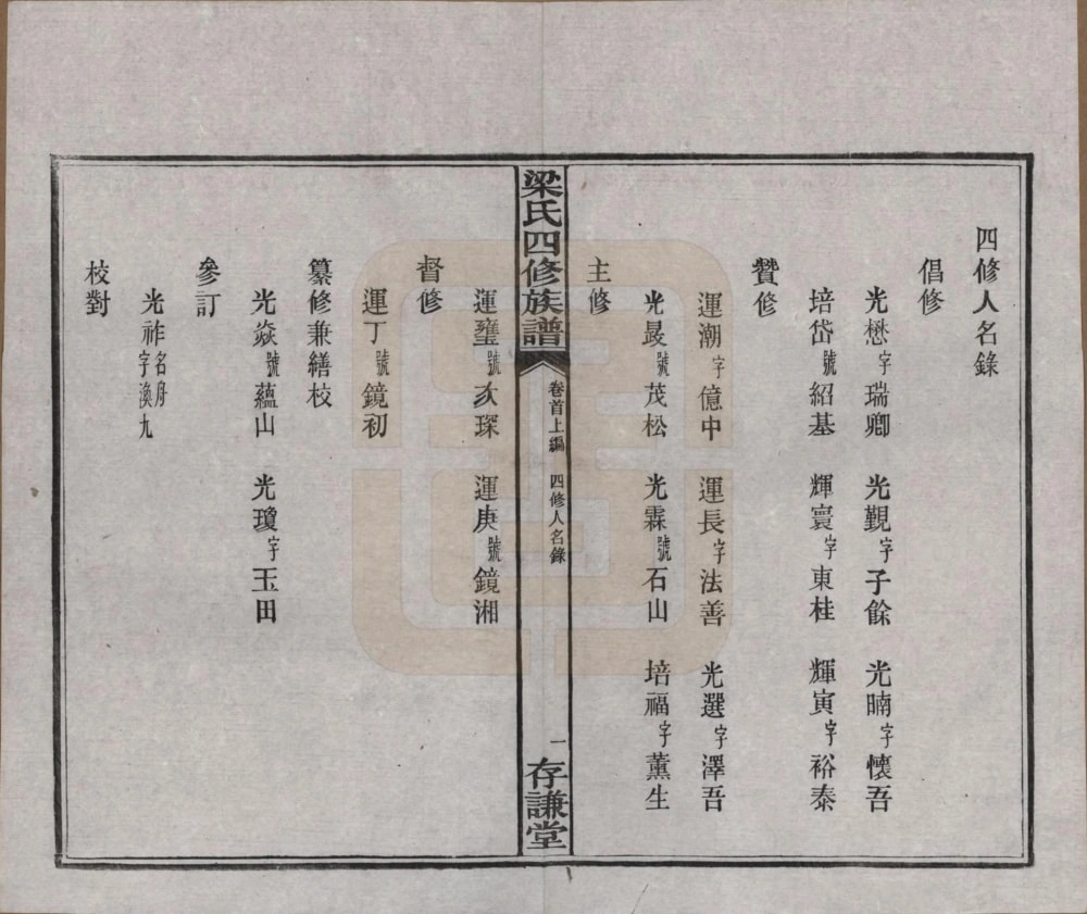 图片[3]-湖南长沙洋湖梁氏四修族谱（存谦堂）电子版PDF下载-中华家谱网