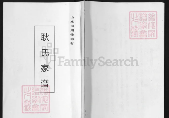 山东淄博淄川徐家村耿氏家谱-中华家谱网