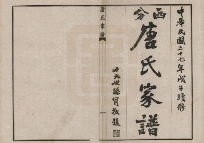 江苏常州毘陵唐氏西分家谱-中华家谱网