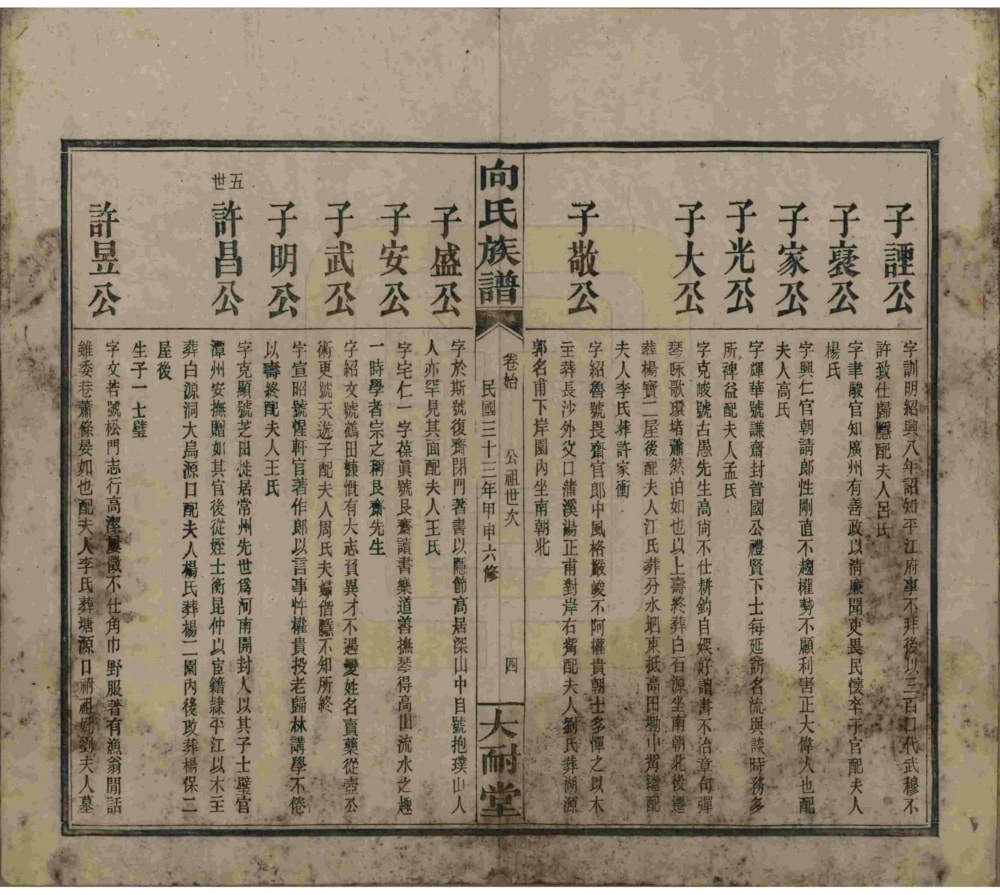 图片[6]-湖南岳阳向氏族谱（大耐堂）电子版PDF下载-中华家谱网