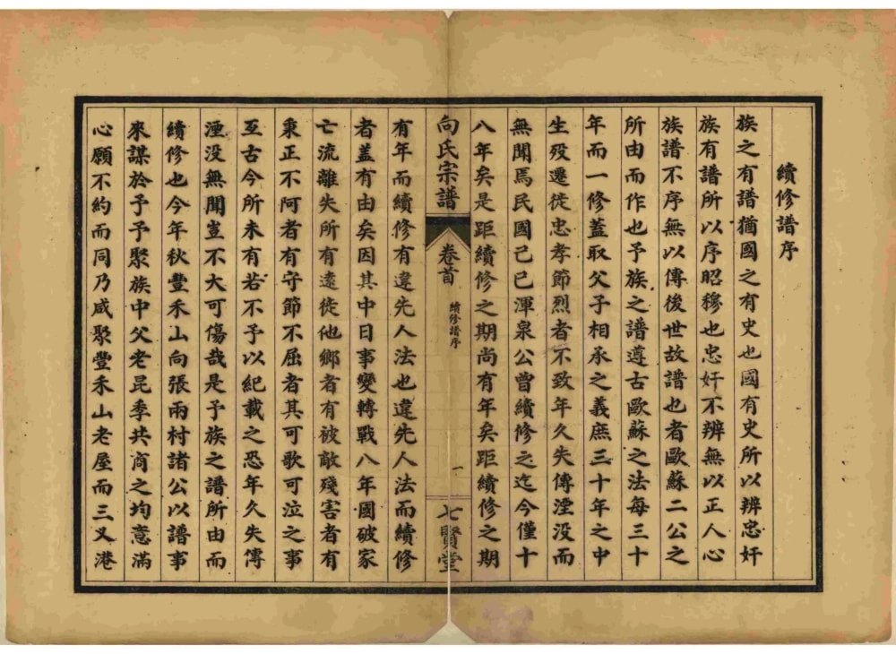 图片[2]-湖北武汉武昌区向氏宗谱（七贤堂）电子版PDF下载-中华家谱网