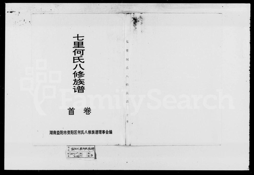 图片[1]-湖南益阳七里何氏八修族谱电子版PDF下载-中华家谱网