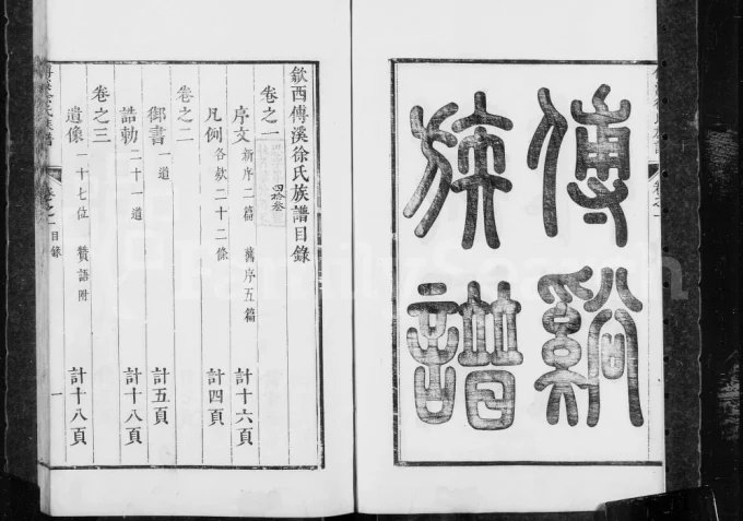 安徽黄山歙县歙西傅溪徐氏族谱电子版PDF下载-中华家谱网