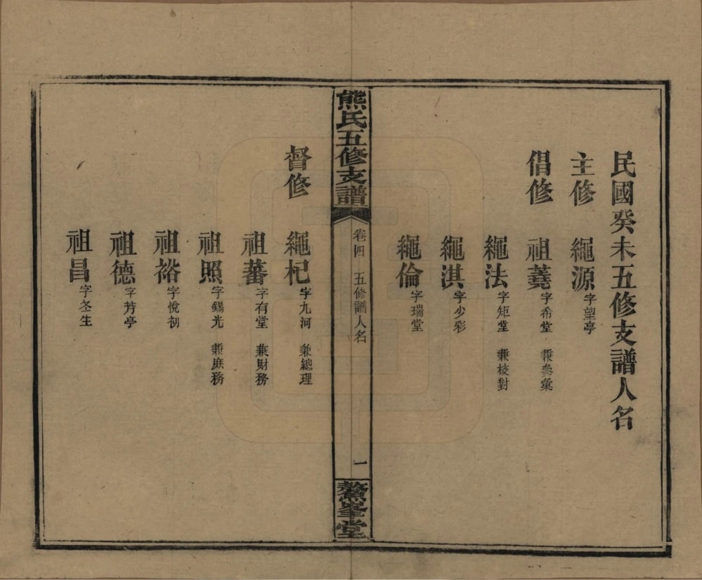 图片[4]-湖南益阳熊氏五修支谱（鳌峰堂）电子版PDF下载-中华家谱网