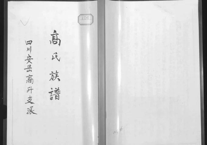 四川资阳安岳高升支派高氏族谱电子版PDF下载-中华家谱网