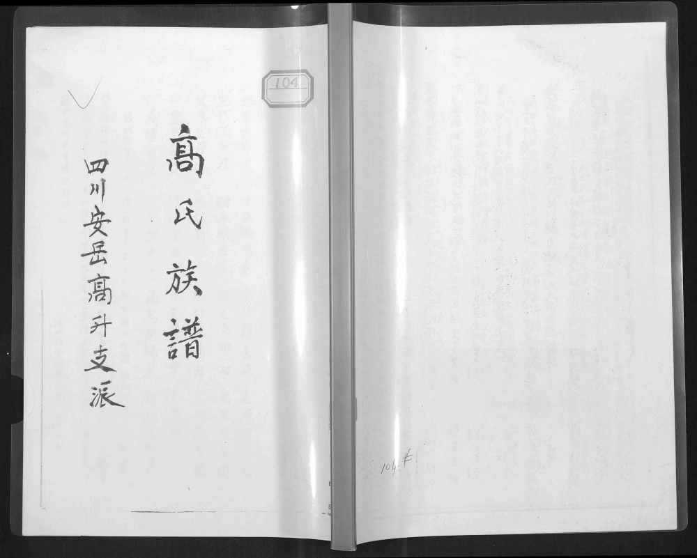 图片[1]-四川资阳安岳高升支派高氏族谱电子版PDF下载-中华家谱网