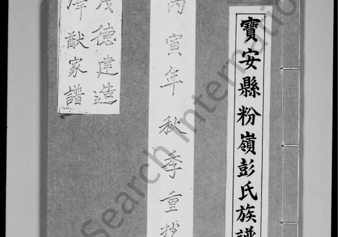 广东深圳宝安粉岭彭氏族谱-中华家谱网