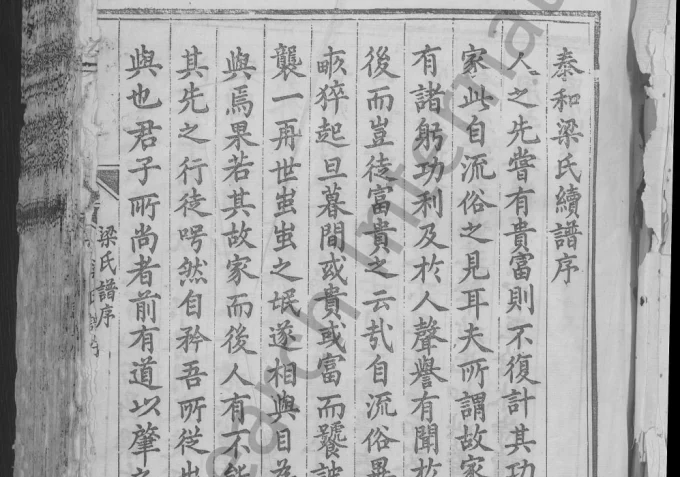 江西吉安泰和梁氏族谱电子版PDF下载-中华家谱网