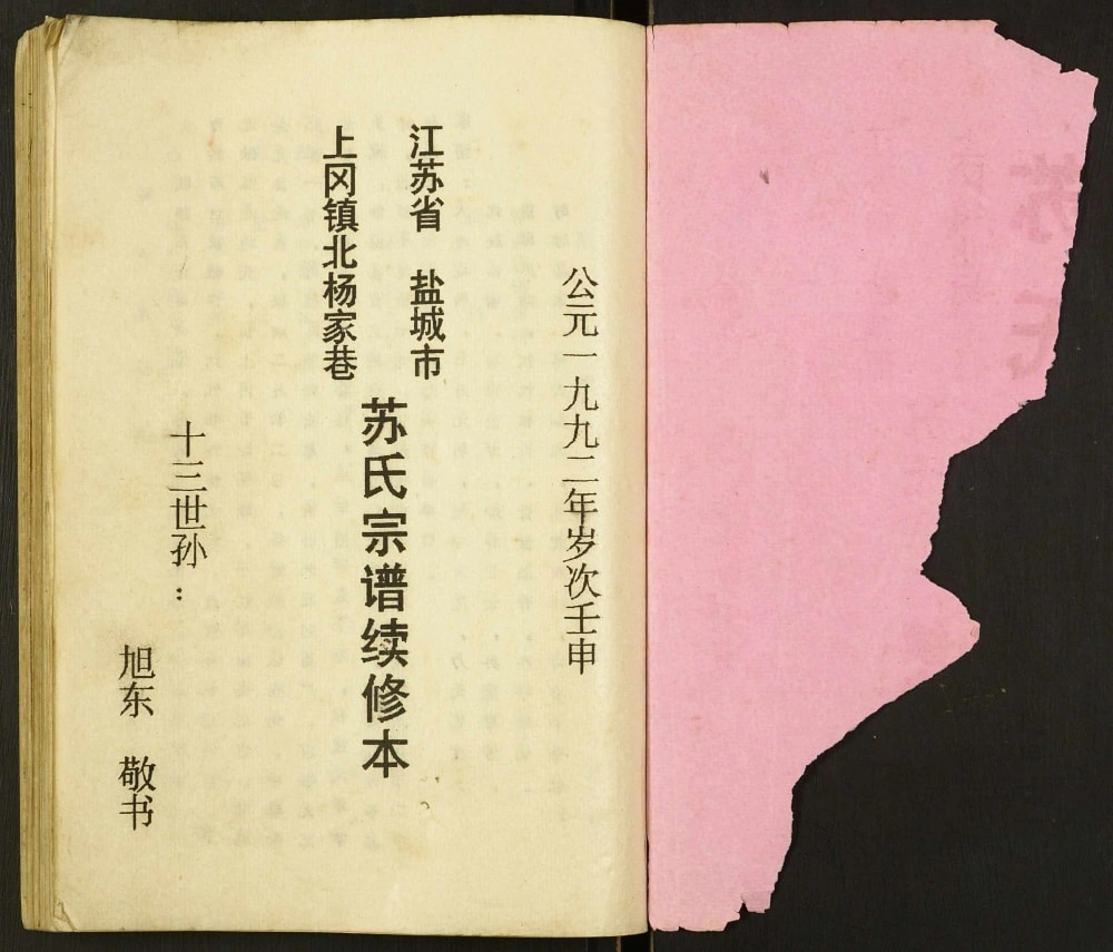 图片[1]-江苏盐城上冈镇北杨家巷苏氏宗谱续修本电子版PDF下载-中华家谱网