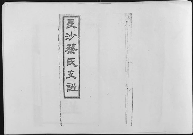 湖南长沙蔡氏支谱(洛阳堂)电子版PDF下载-中华家谱网