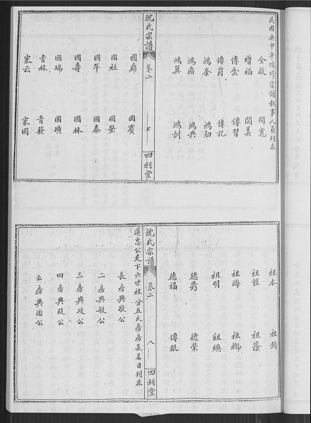 图片[2]-湖北孝感沈氏宗谱（四利堂）电子版PDF下载-中华家谱网