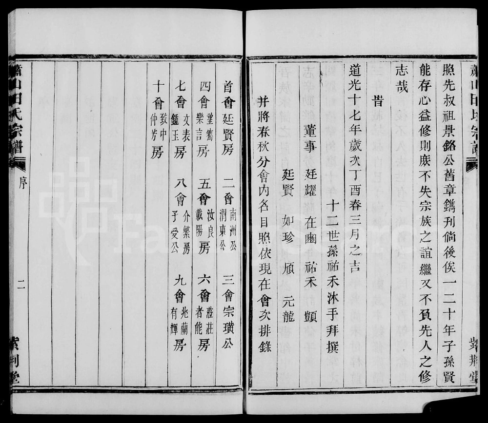 图片[2]-浙江杭州萧山道源田氏宗谱（紫荆堂）电子版PDF下载-中华家谱网