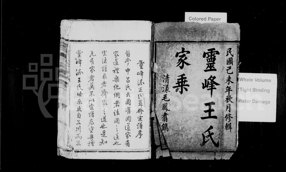 图片[1]-浙江江山市灵峰王氏重修宗谱电子版PDF下载-中华家谱网