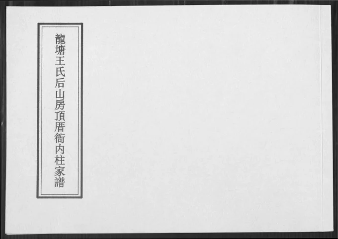 福建石狮市龙塘王氏后山房顶厝衙内柱家谱电子版PDF下载-中华家谱网