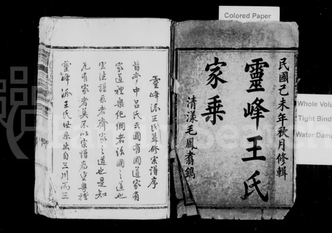 浙江江山市灵峰王氏重修宗谱电子版PDF下载-中华家谱网