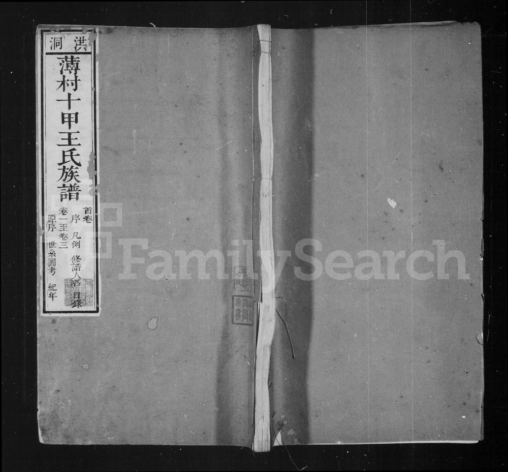 图片[1]-山西临汾洪洞薄村十甲王氏族谱电子版PDF下载-中华家谱网