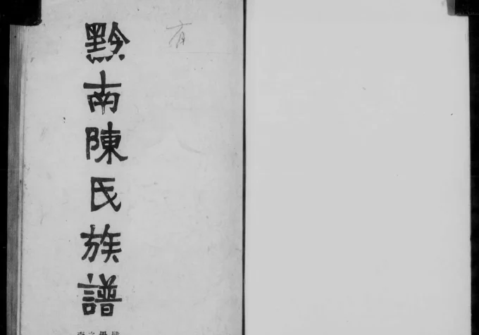 贵州安顺平坝黔南陈氏族谱-中华家谱网