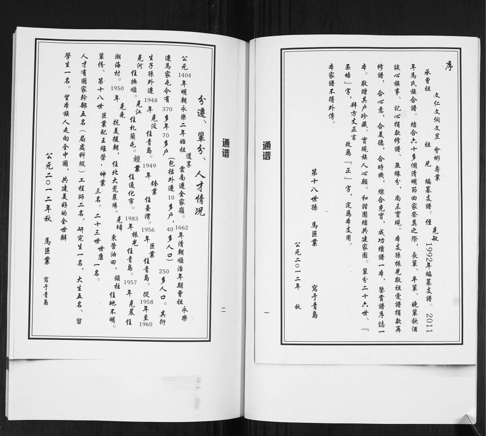 图片[2]-山东青岛即墨马家屯马氏支族谱（食德堂）电子版PDF下载-中华家谱网