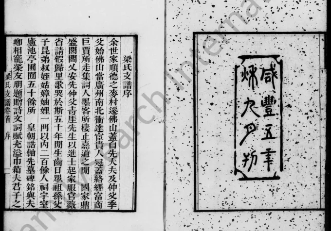 广东佛山梁氏支谱电子版PDF下载-中华家谱网