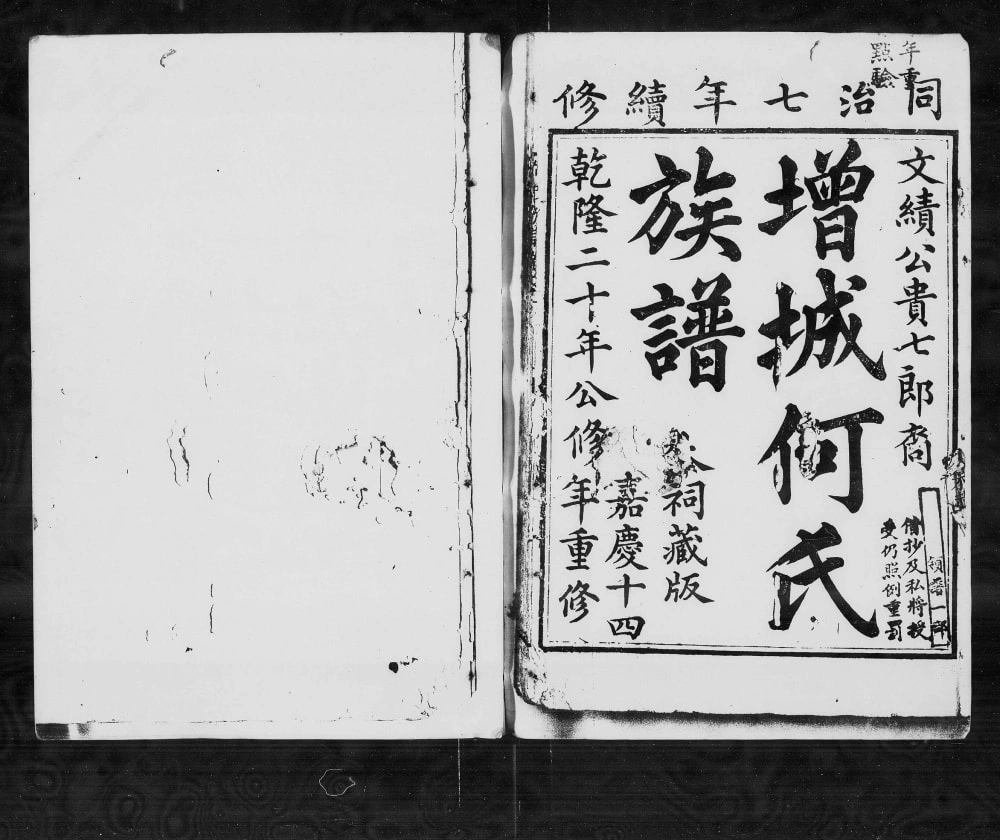 图片[1]-广东广州增城何氏族谱电子版PDF下载-中华家谱网