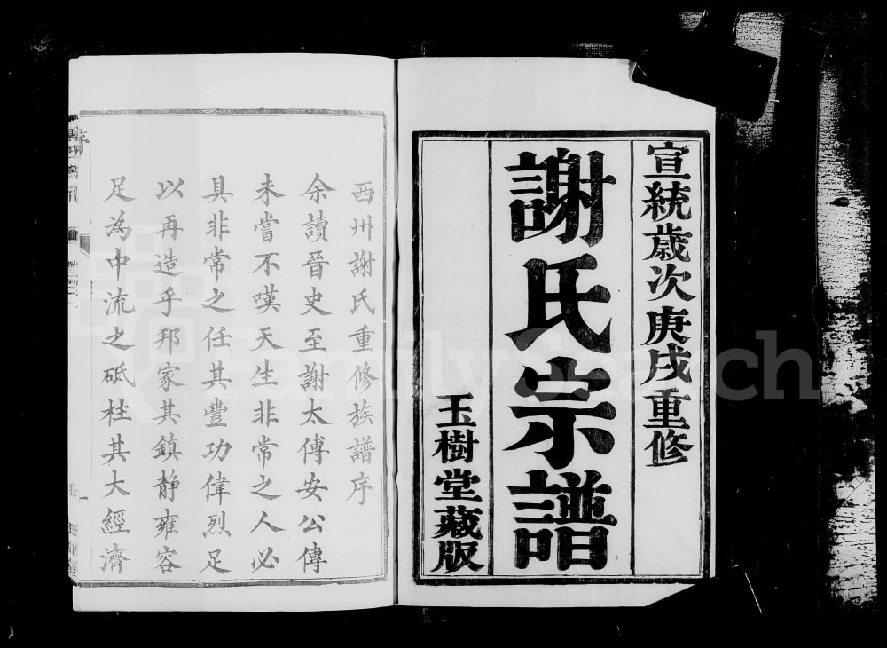 图片[1]-江苏丹阳西州谢氏宗谱（玉树堂）电子版PDF下载-中华家谱网
