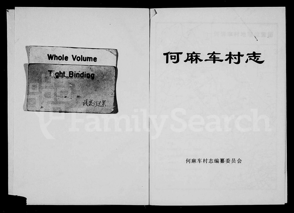 图片[1]-浙江义乌何麻车村志电子版PDF下载-中华家谱网