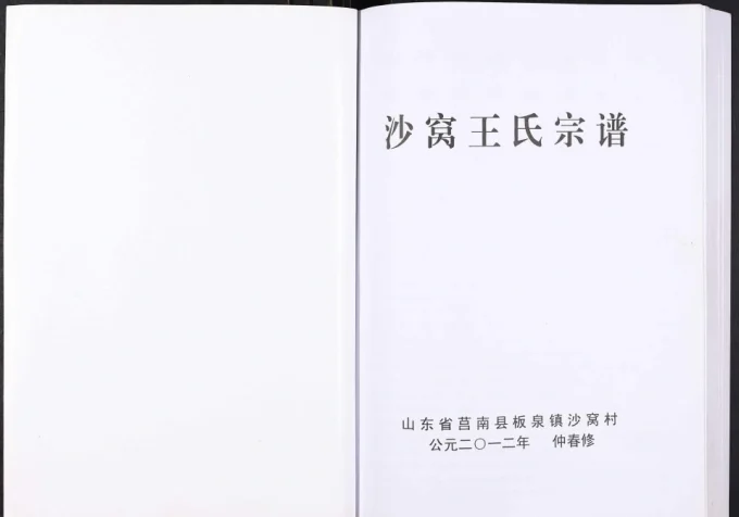 山东临沂莒南县沙窝王氏宗谱电子版PDF下载-中华家谱网