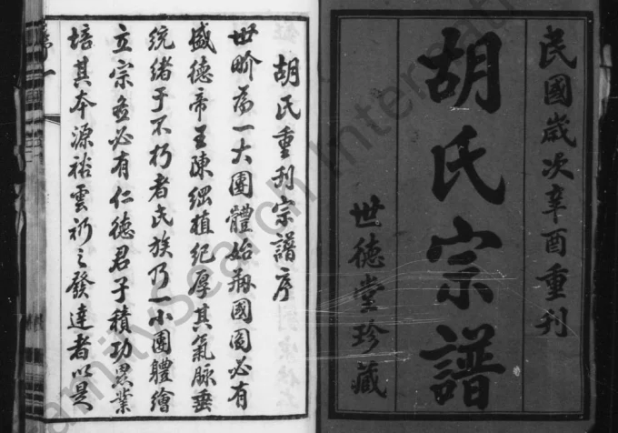 江苏常州东安胡氏宗谱(世德堂)电子版PDF下载-中华家谱网