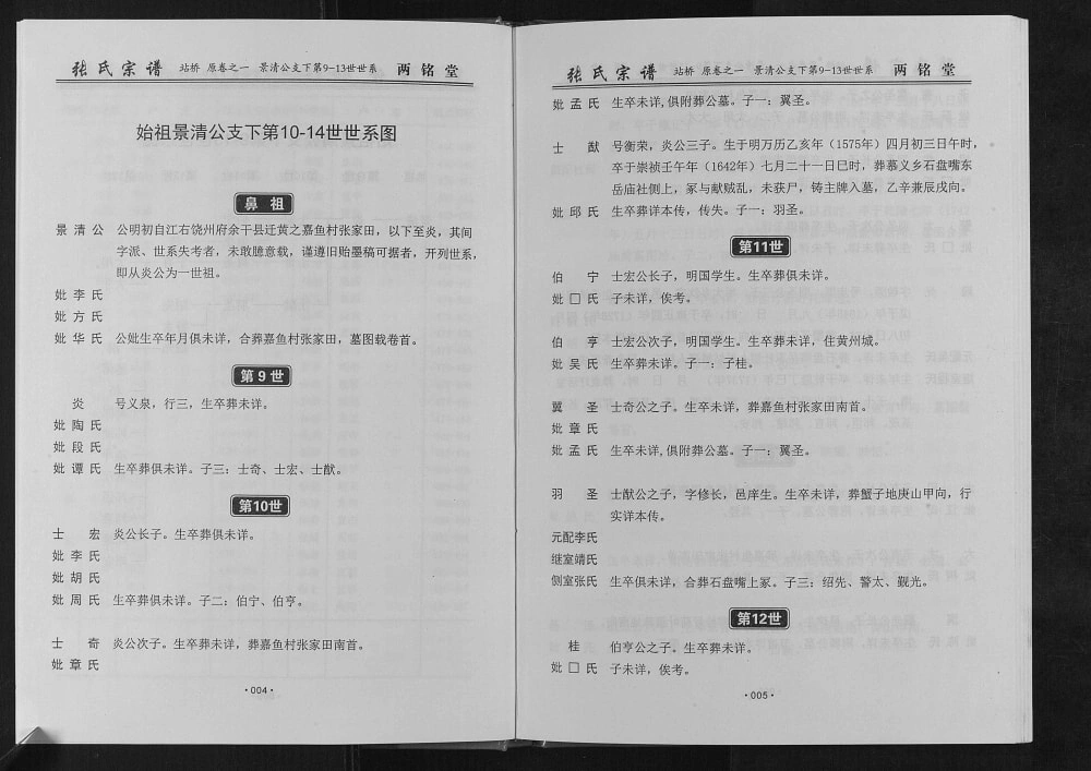 图片[6]-湖北武汉新洲区黄冈张户岭纳庵公张氏宗谱隆四公站桥支系（两铭堂）电子版PDF下载-中华家谱网