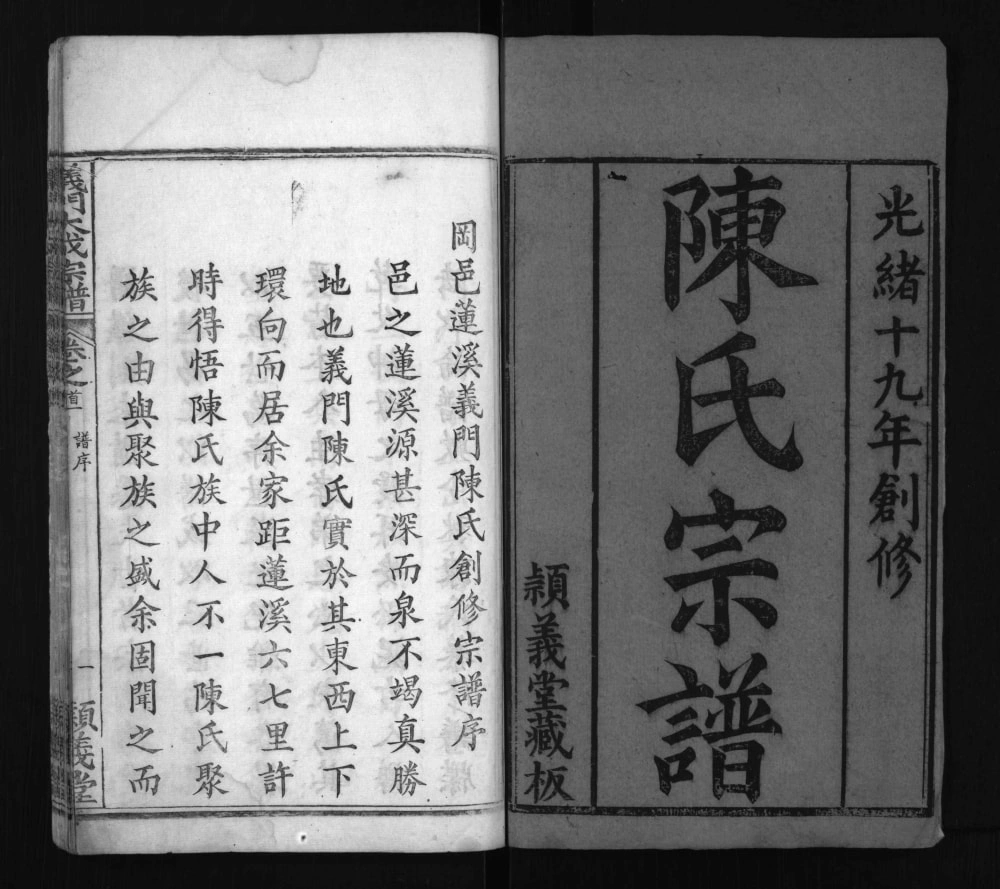 图片[1]-湖北黄冈冈邑莲溪义门陈氏宗谱（颖义堂）电子版PDF下载-中华家谱网
