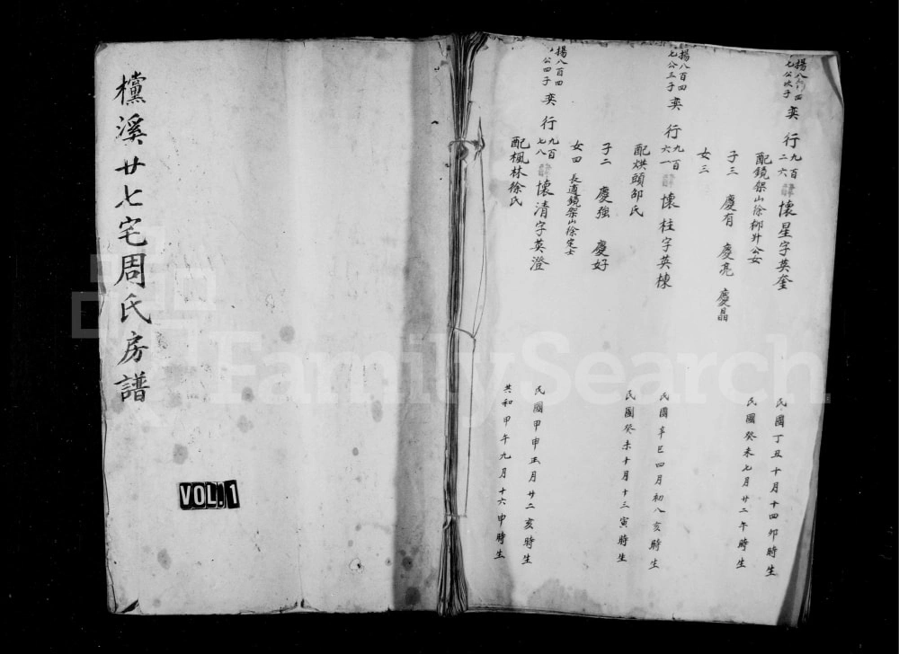 图片[1]-浙江温州永嘉县档溪廿七宅周氏房谱电子版PDF下载-中华家谱网
