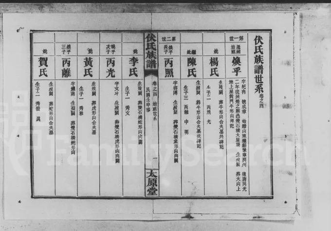 湖南汨罗伏氏族谱（太原堂）-中华家谱网