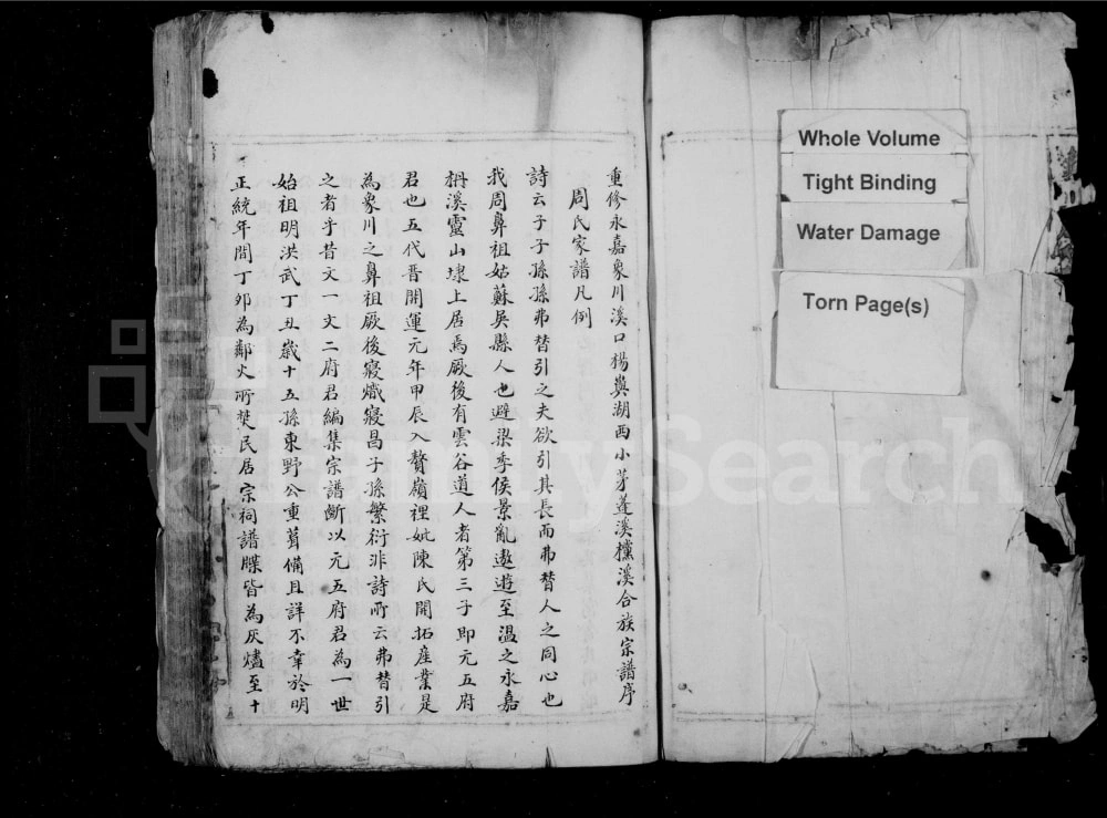 图片[1]-浙江温州永嘉县象川周氏档溪房谱电子版PDF下载-中华家谱网