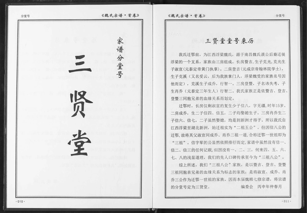 图片[3]-湖北黄冈团风县武汉新洲区魏氏宗谱（大名堂、三贤堂）电子版PDF下载-中华家谱网