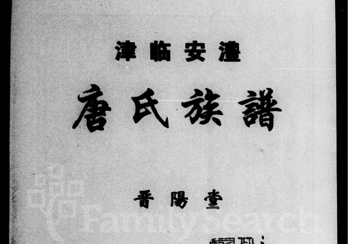 湖南常德津临安澧唐氏族谱（晋阳堂）电子版PDF下载-中华家谱网