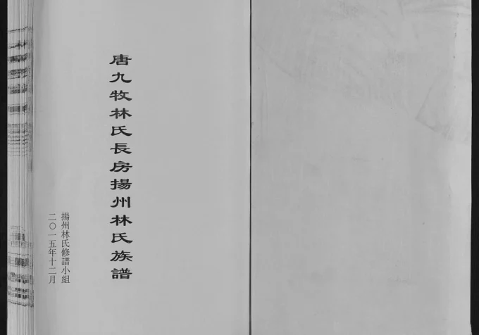 江苏扬州唐九牧林氏长房扬州林氏族谱(世德堂)电子版PDF下载-中华家谱网