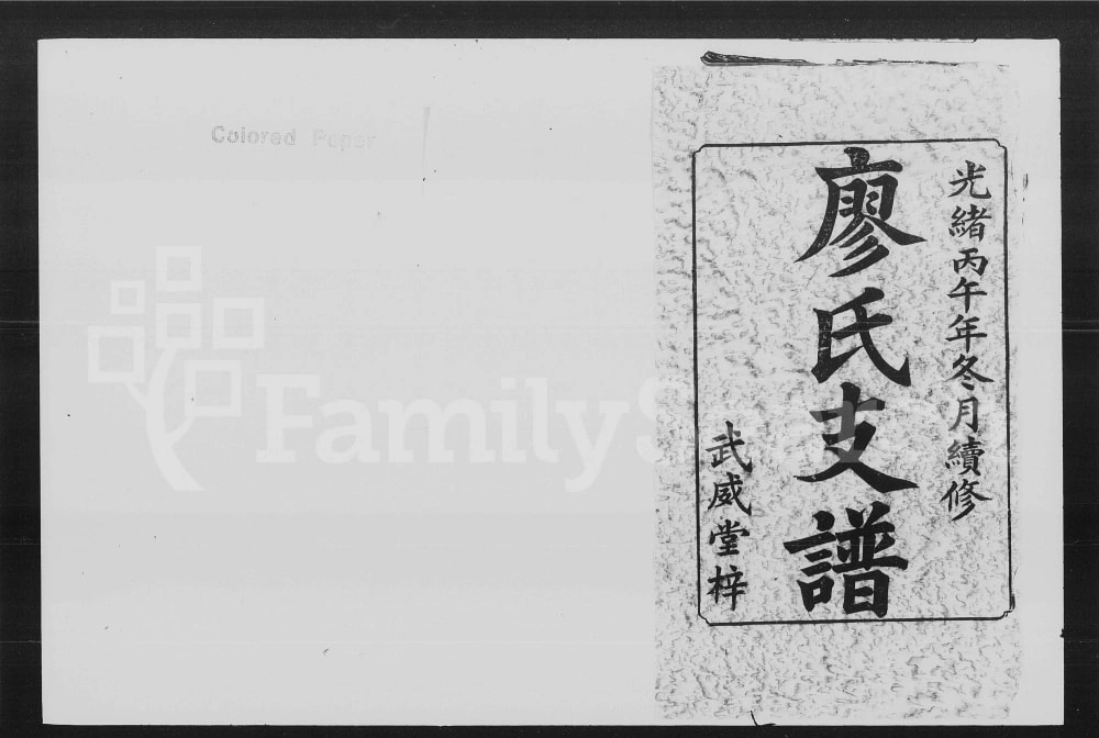 图片[2]-湖南长沙廖氏续修支谱（武威堂）电子版PDF下载-中华家谱网