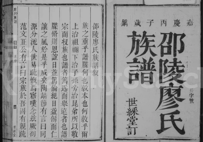 湖南邵阳邵陵廖氏族谱(世彩堂)电子版PDF下载-中华家谱网
