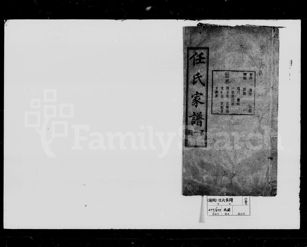 图片[1]-湖南湘阴长沙任氏家谱（乐安堂）电子版PDF下载-中华家谱网